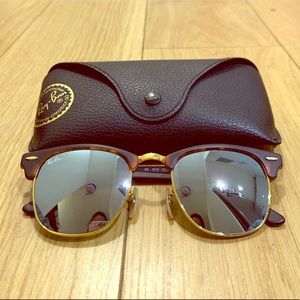 Ray-Ban Clubmaster Sunglasses (silver/tortoise)